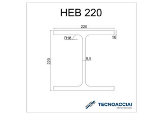 Immagine di S275JR HEB 220 L= 15000 MM