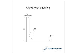 Immagine di S275JR LAMINATO ANGOLARE 55X55X5
