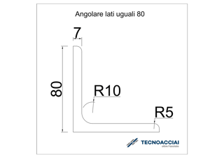 Immagine di S275JR LAMINATO ANGOLARE 80X80X7