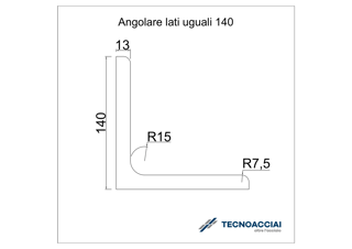 Immagine di S275JR LAMINATO ANGOLARE 140X140X13