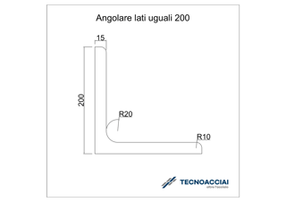 Immagine di S275JR LAMINATO ANGOLARE 200X200X15