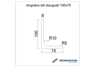 Immagine di S275JR LAMINATO ELLE 100X75X8