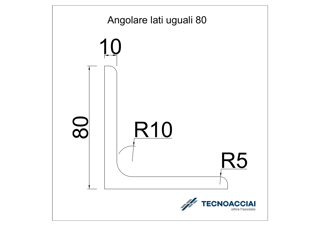 Immagine di S275JR LAMINATO ANGOLARE 80X80X10