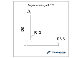 Immagine di S275JR LAMINATO ANGOLARE 120X120X8